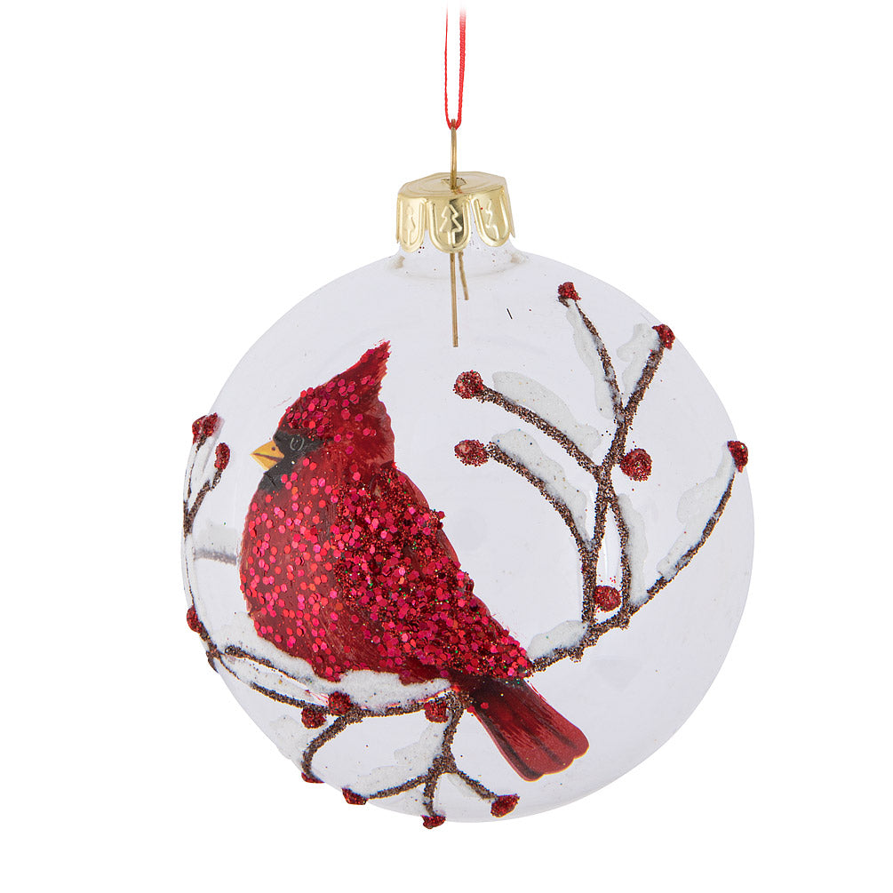 Red Cardinal Ball Ornament -  3 D